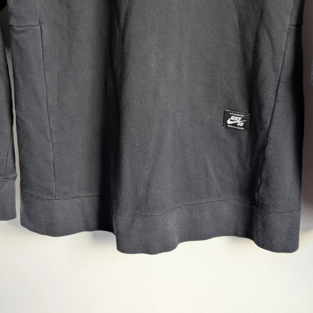 Nike SB Boys XL Hoodie Black White Icon Full Zip Youth Size 18-20 832529-010
